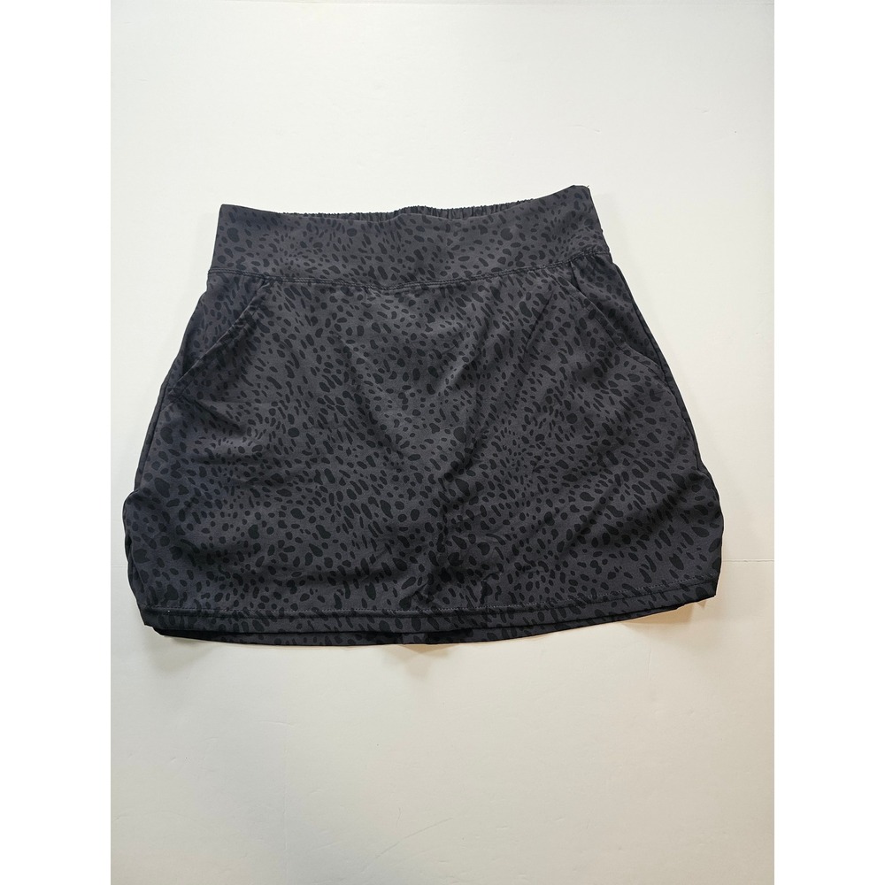 Ebb & Flow Athletic Skort Womens Medium Gray Leopard Print Activewear